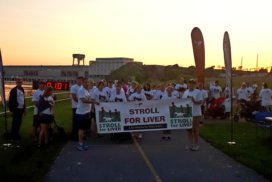 all participants at sunset